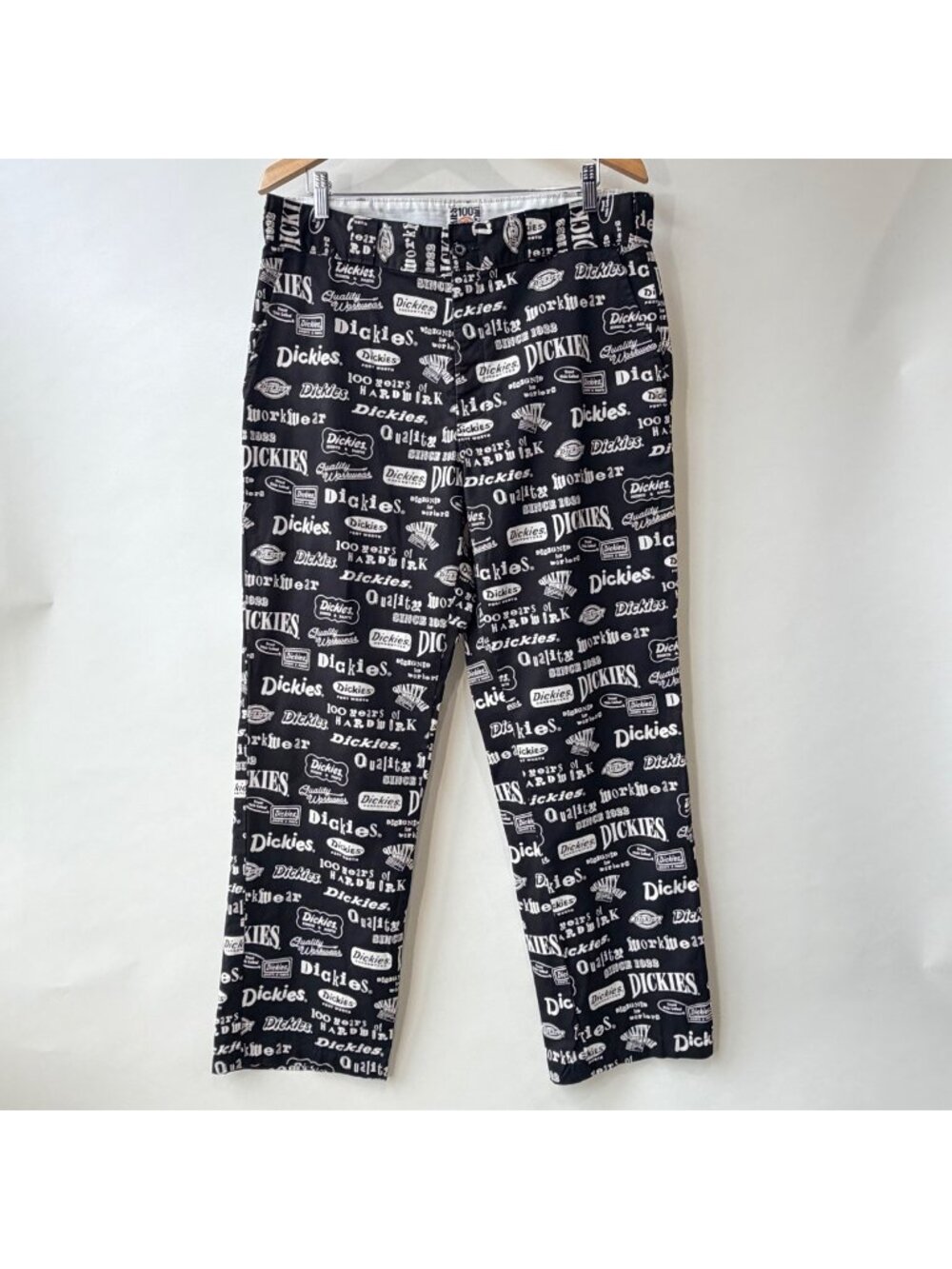 Dickies 100th Anniversary All Over Print Pants Mens 36x32 Black White K76